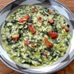 minestra di riso e cicoria con pancetta croccante