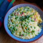 Minestra di riso patate e piselli