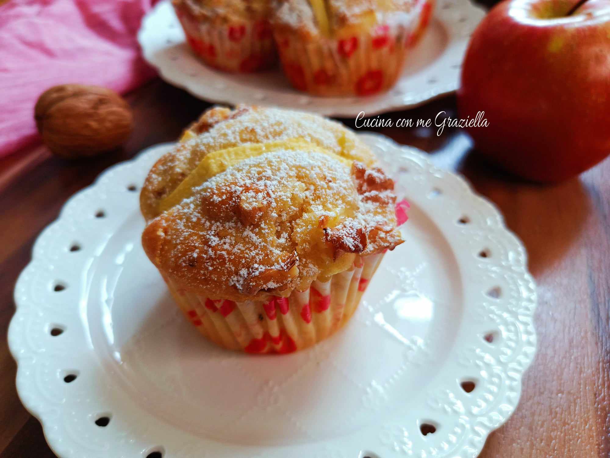 Muffin mele e noci