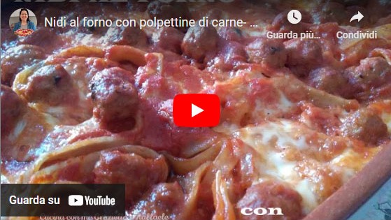 Nidi al forno con polpettine di carne YouTube