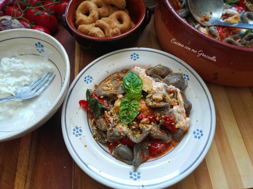 Orecchiette di grano arso con pomodorini