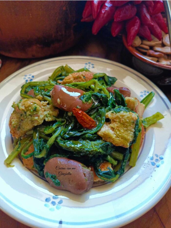 pancotto con fave a nasello e cicoria alla pugliese