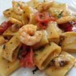Pasta con coda di rospo e gamberi