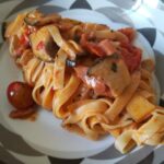 Pasta funghi e speck