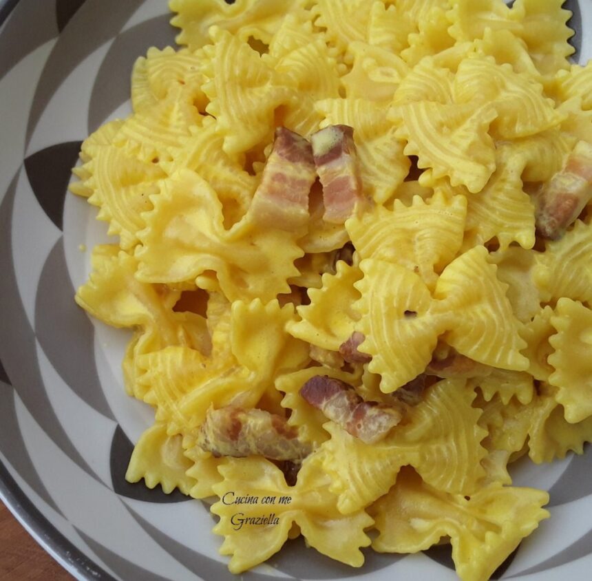 Pasta pancetta e zafferano