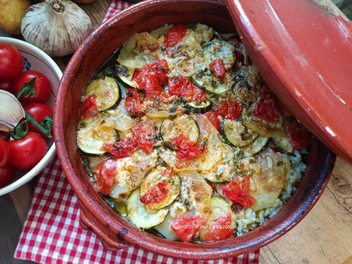 Patate riso cozze e zucchine