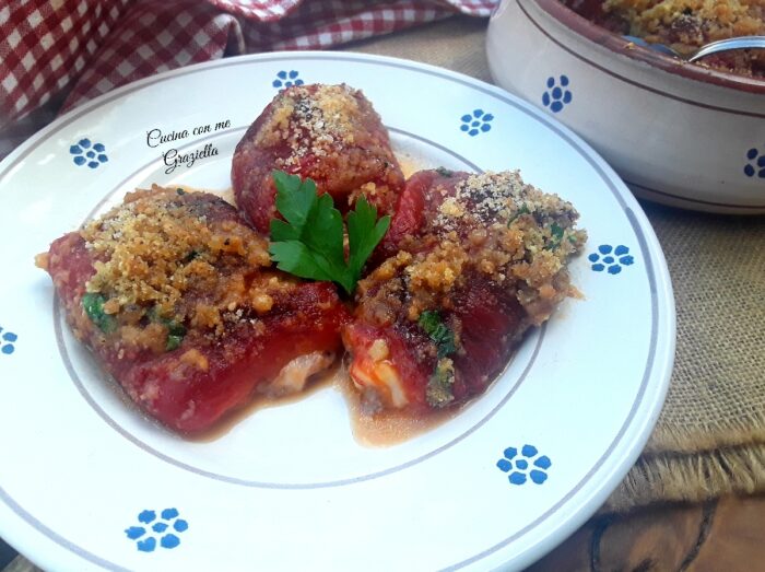 involtini di peperoni ripieni di carne