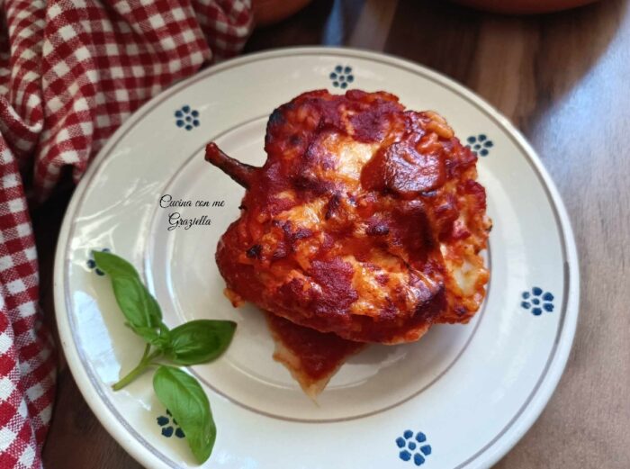 Peperoni ripieni di riso