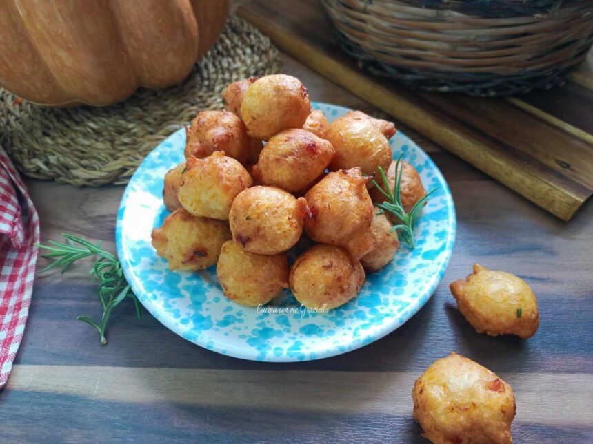 Pettole zucca e speck