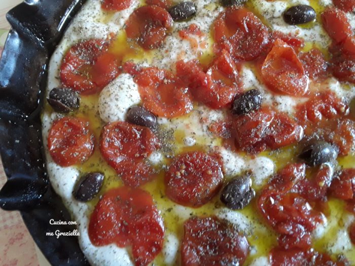 Focaccia con farina di tipo 1  cruda