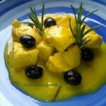 Pollo allo zafferano e olive