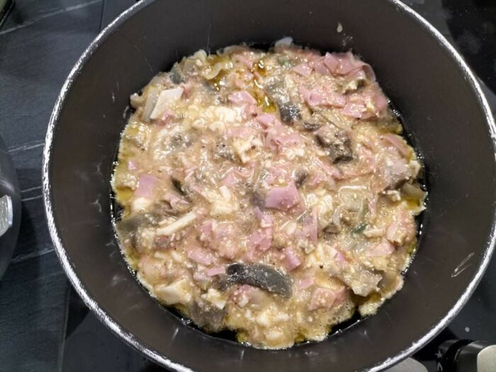 Cottura frittata carciofi Cottura frittata carciofi