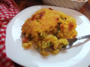 Riso allo zafferano al forno