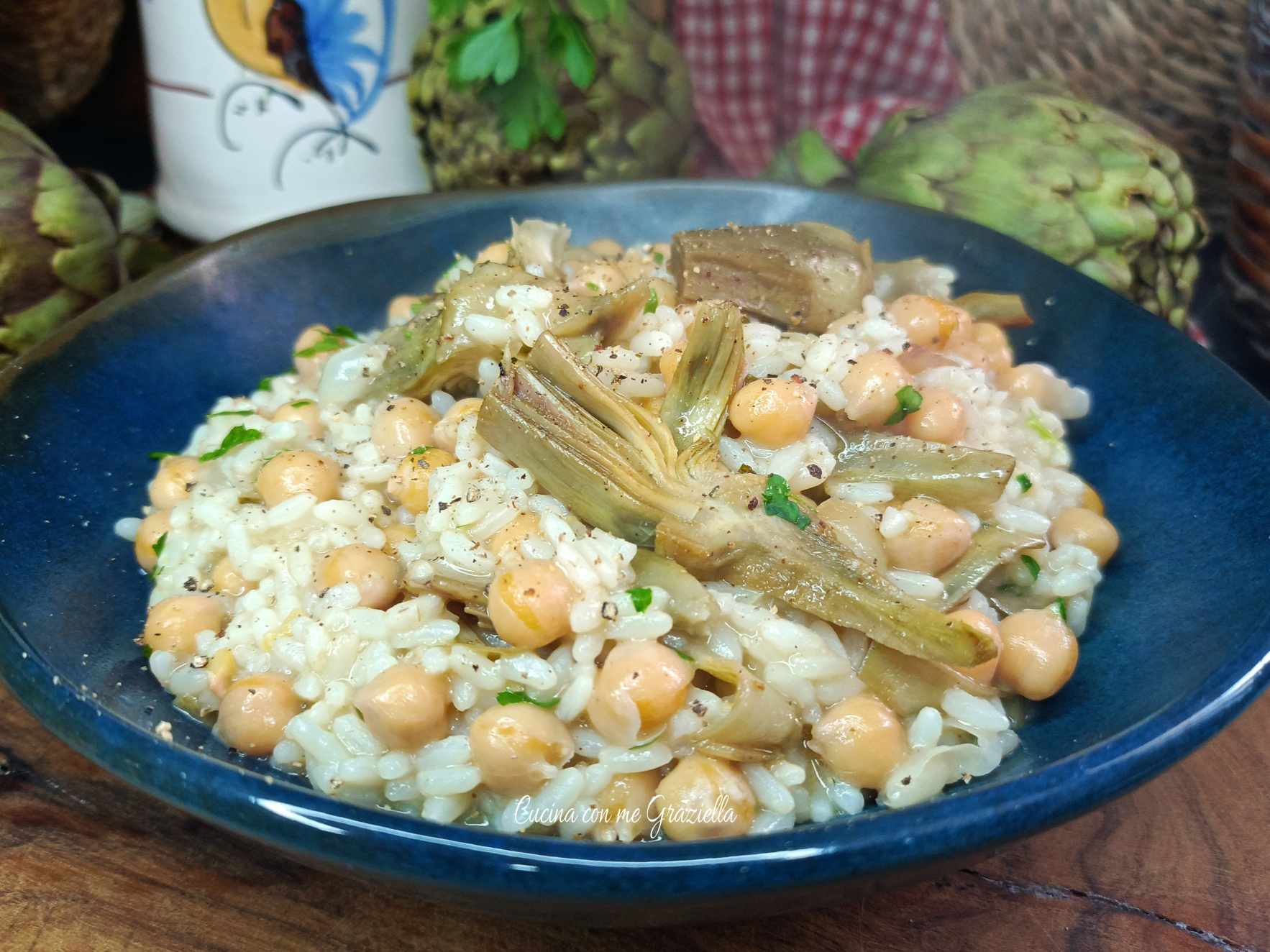 Riso ceci e carciofi
