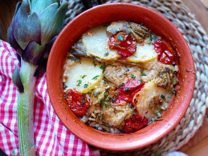 Riso patate e carciofi
