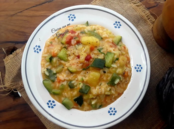 Riso patate e zucchine