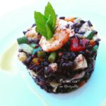 Riso venere ad insalata con mazzancolle