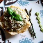 Risotto Asparagi e Philadelphia in cestino di Parmigiano