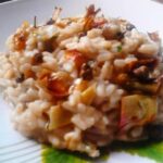 risotto ai carciofi con chips di capperi