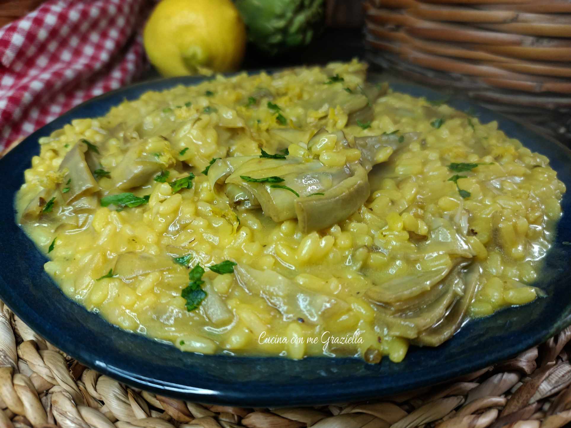 Risotto ai carciofi con limone e zafferano