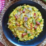 Risotto ai carciofi con zafferano e pancetta