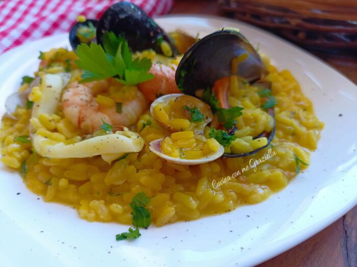 Risotto ai frutti di mare e zafferano