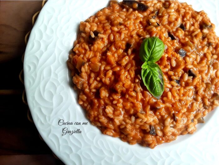 Risotto alla parmigiana di melanzane