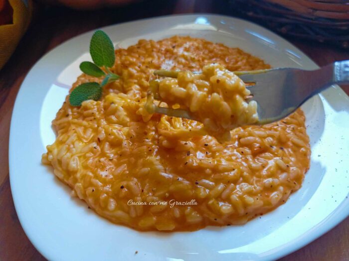 Risotto alla zucca con provola affumicata