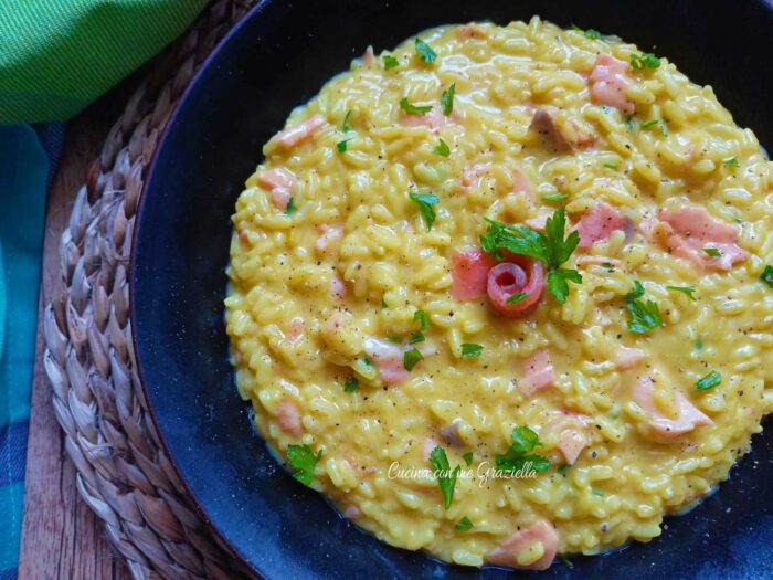 Risotto salmone e zafferano