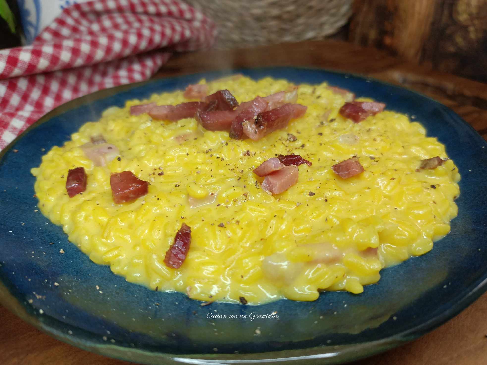 Risotto zafferano e speck