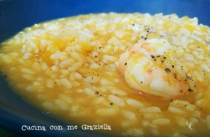 Risotto zucca e mazzancolle