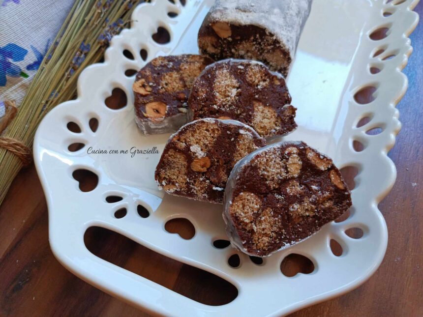 Salame di cioccolato allo yogurt greco