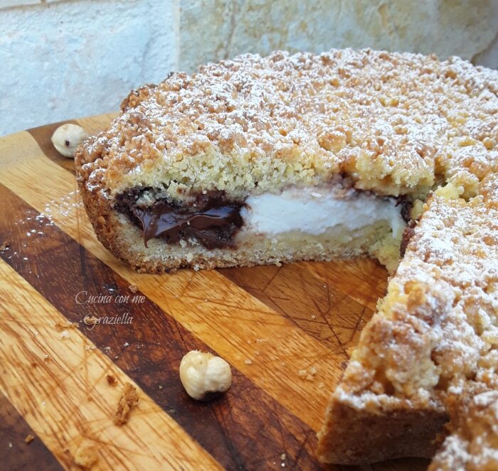 Sbriciolata con ricotta e nutella