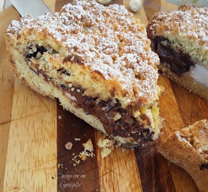 Sbriciolata ricotta e nutella