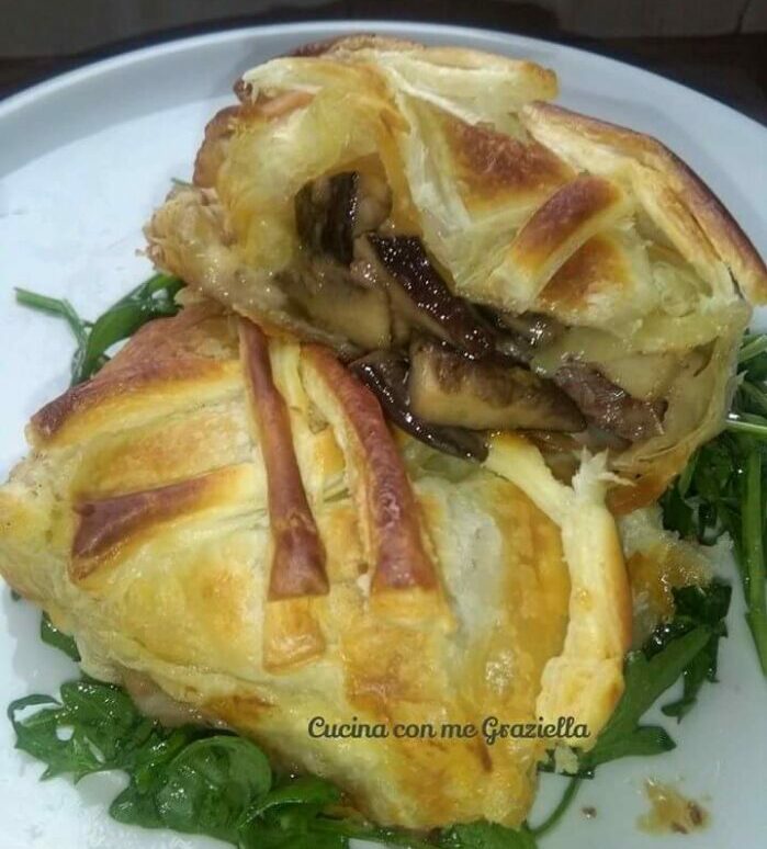 Scaloppine ai funghi in crosta