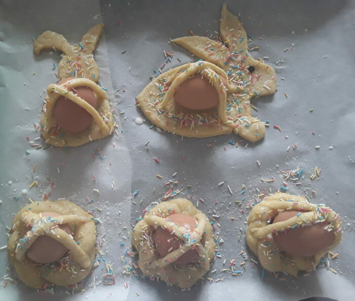 uova con frolla scarcelle decorate