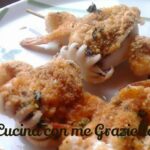 Seppie e gamberi gratinati