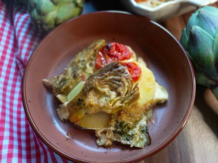 Sformato di carciofi e patate al forno