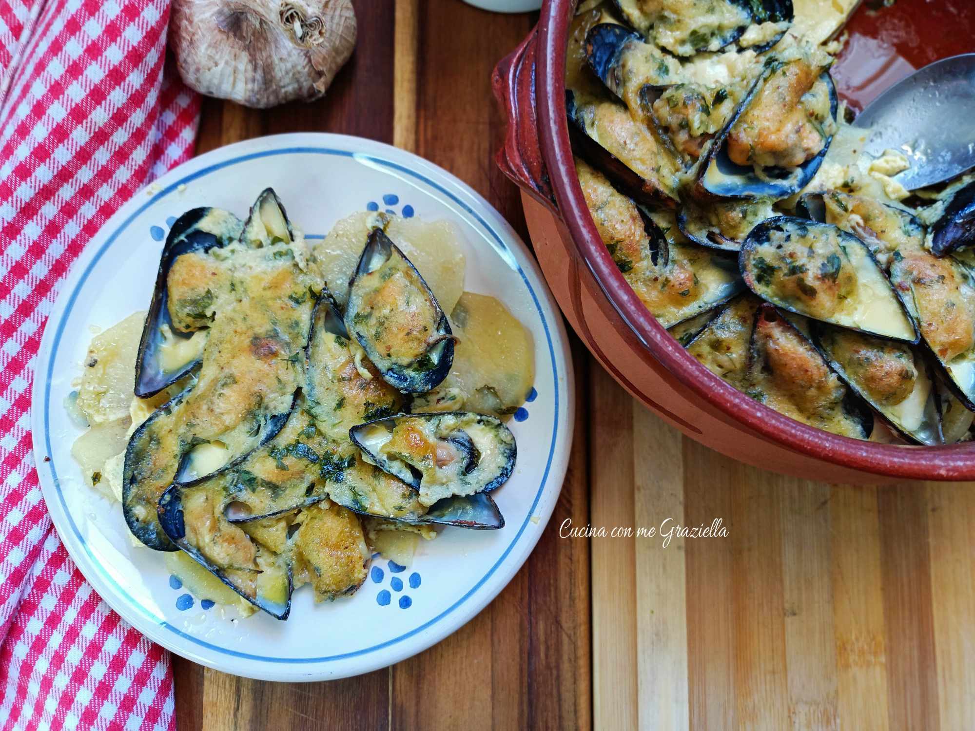Tiella di patate e cozze arraganate