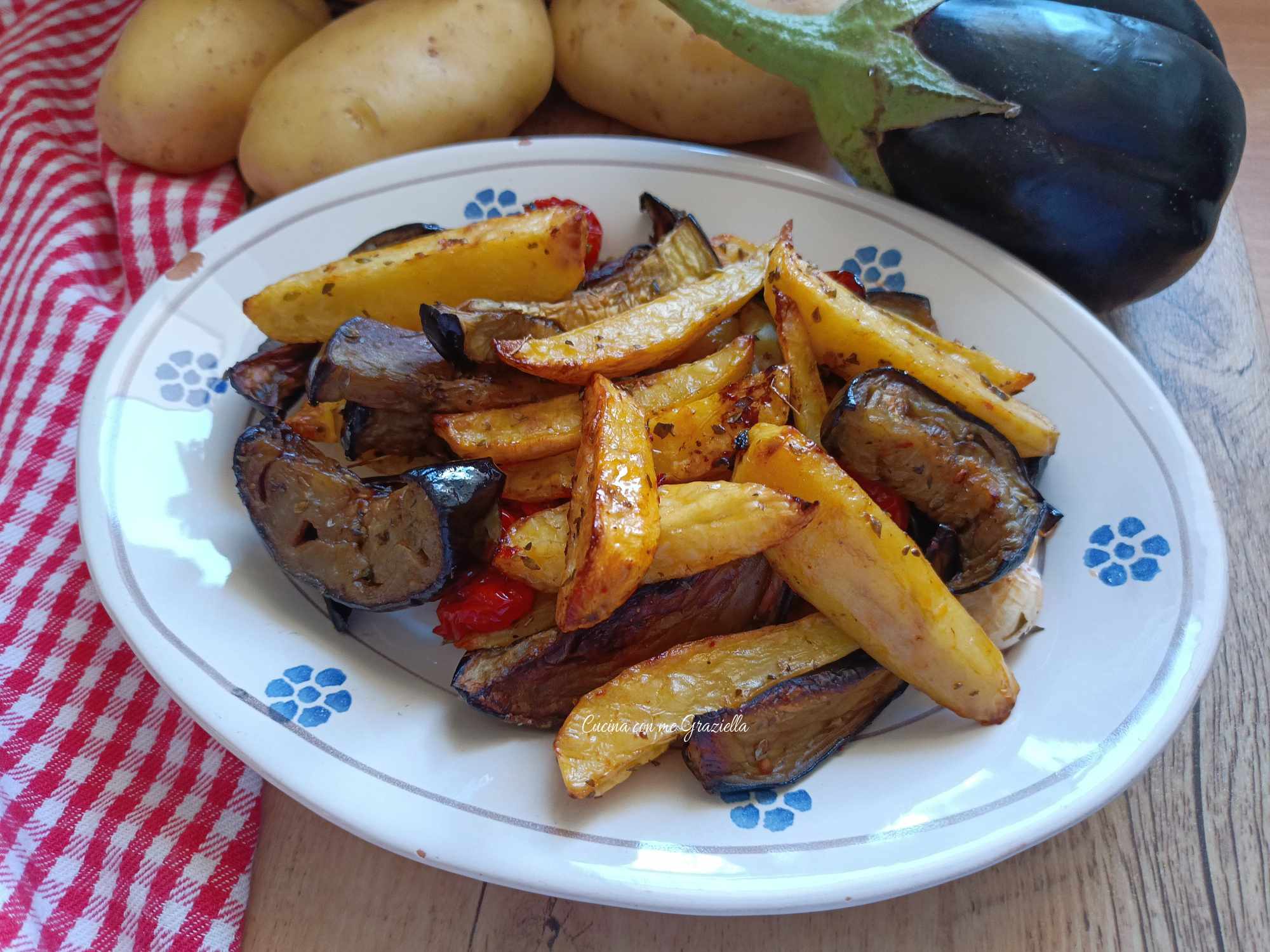 Tiella di patate e melanzane al forno