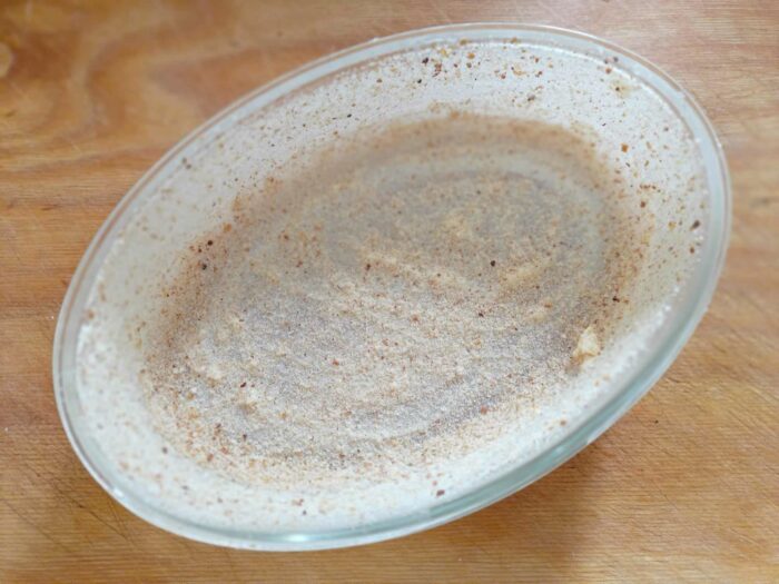 Pirofila imburrata con pangrattato