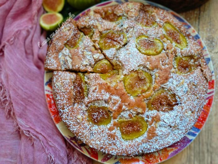 Torta fichi mascarpone e noci