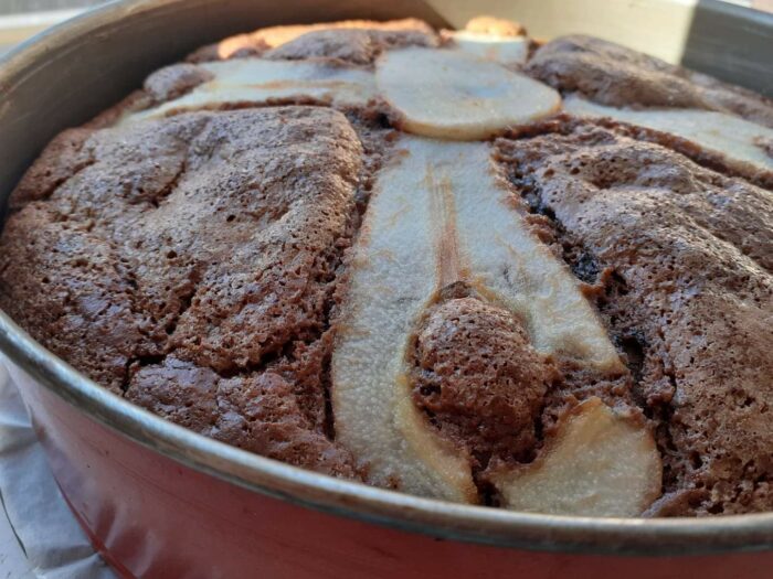 Torta pere e cioccolato
