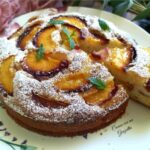 Torta soffice alle pesche