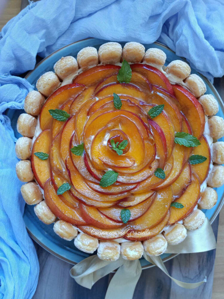 Torta tiramisù alle pesche 3