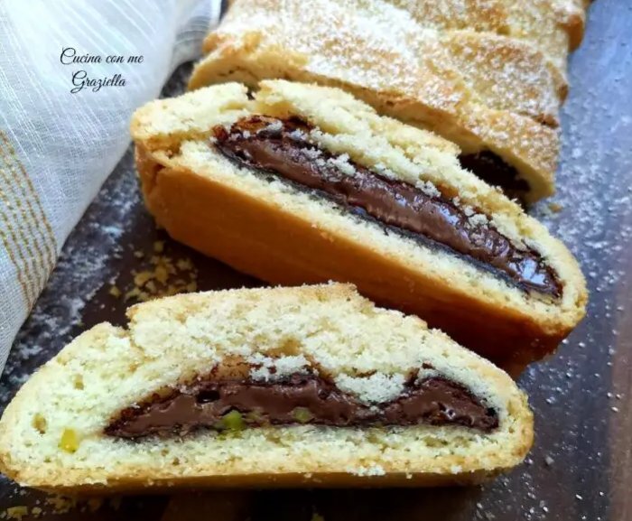 Treccia di Pasta frolla alla Nutella