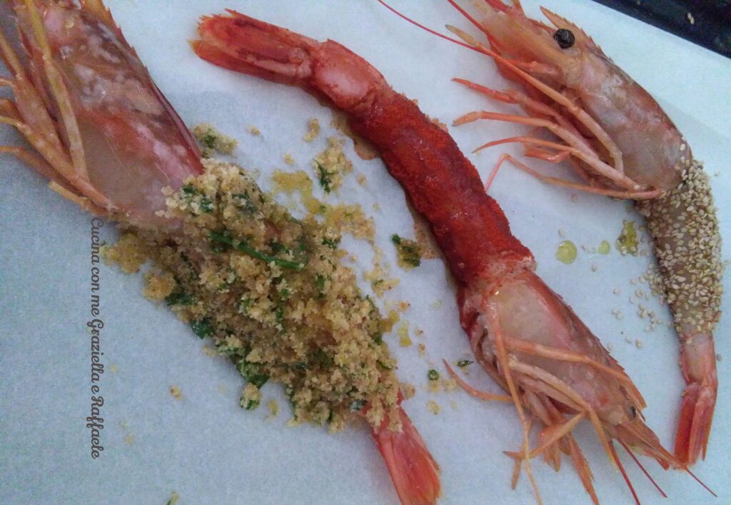 Tris di gamberoni