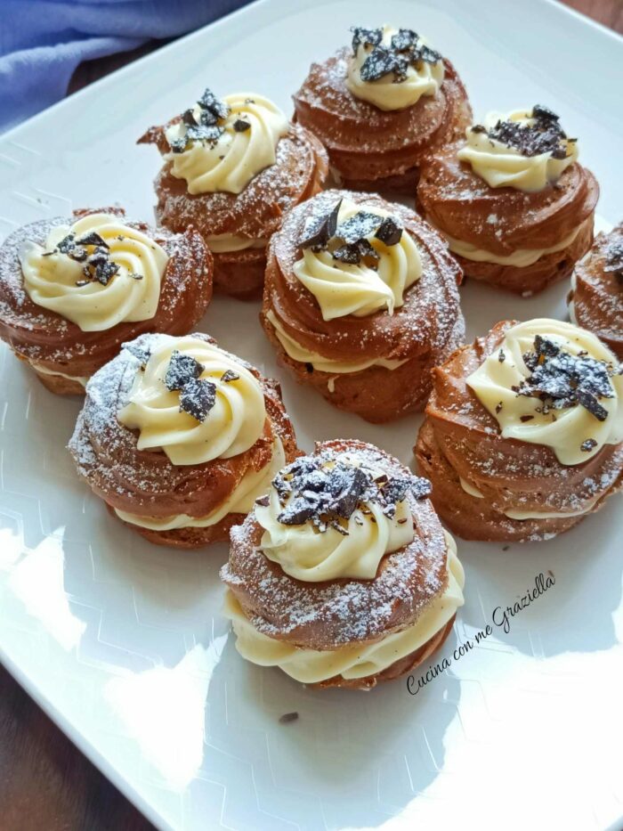 Zeppole al caffè con crema al mascarpone 