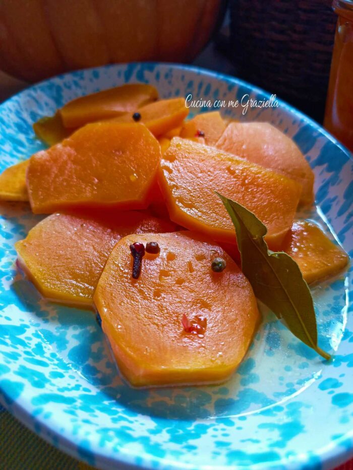 zucca in agrodolce  conserva