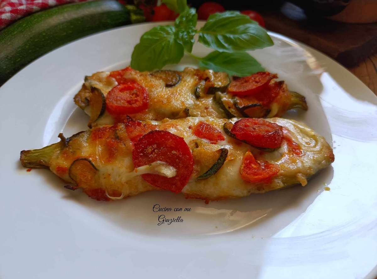 zucchine ripiene alla caprese